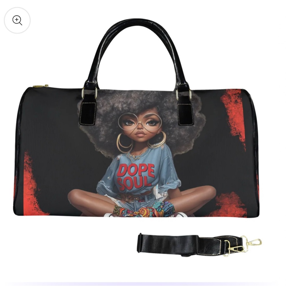 Dope Soul Travel Bag with Leather Handles